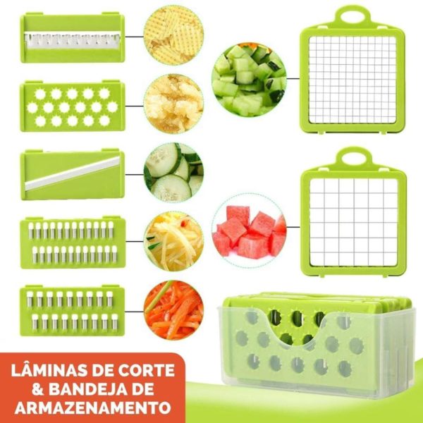 Fatiador e Ralador de Legumes Kitchen Pro 9 em 1 - Image 2