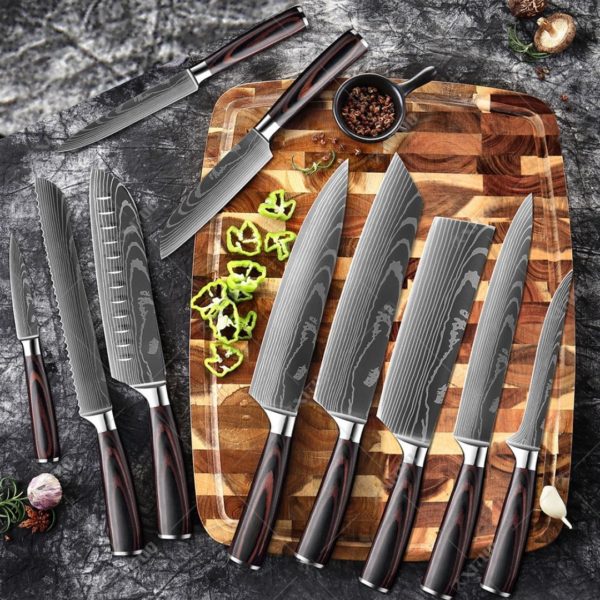Kit de Facas Para Cozinha Profissional Chef 10 Peças - Agraf Shop